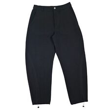 YMC Barrel Leg Trousers Womens Small Oversized Black Harem Stretch Pants 