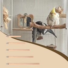 Solid Wood Bird Perch for Cage