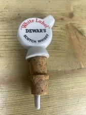 Vintage Dewar’s White Label Scotch Whisky Ceramic Pourer / Cork Stopper