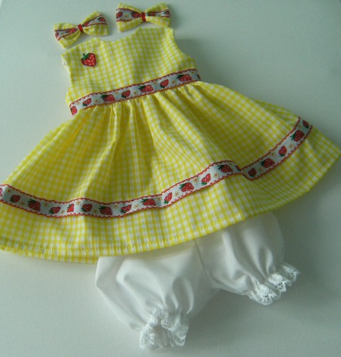 Yellow gingham dress - yellow, dress,