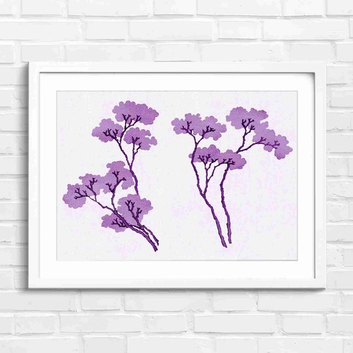 Minimalist peach trees - minimalist,