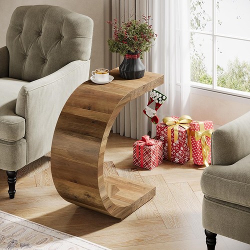 Shaped end table - table,, wood