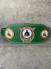 Championship leather boxing belt Engraving side plates are blank for engraving.