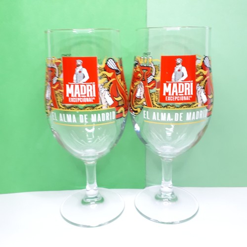 Madri exceptional beer - exceptional, glasses