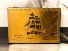 Zenette ship/galleon gold tone
