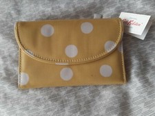 CATH KIDSTON YELLOW BUTTON SPOT FOLDED CURVE WALLET PURSE - RRP £32.00 -  BNWT 