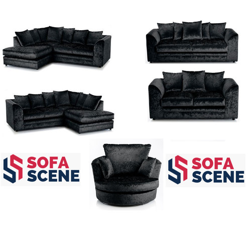 Corner crushed velvet - velvet, sofa
