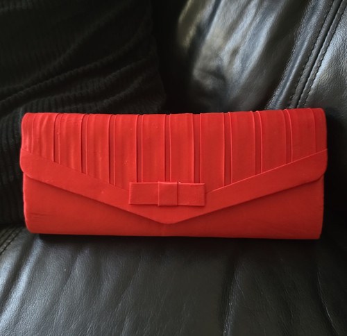 Women red satin pleated - women’s,