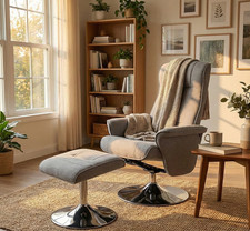 Eames Style Swivel Recliner