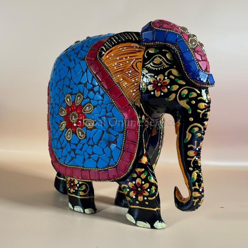 Handcrafted wooden elephant - wooden,