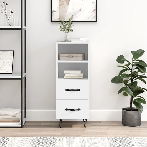 Sideboard white 5x34x90 cm - sideboard, 34.5x34x90