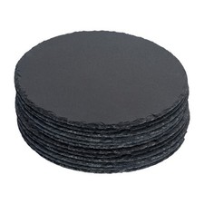 12x Round Slate Placemats 30cm