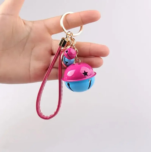 Metal bell keychain new double - bell,