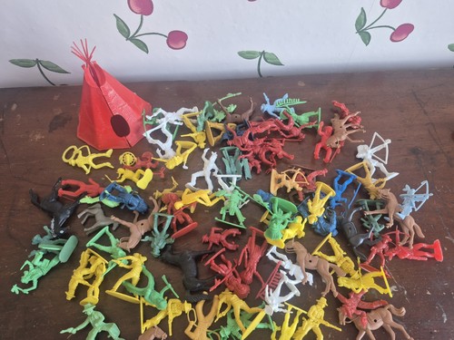 Vintage lot plastic cowboys - vintage,