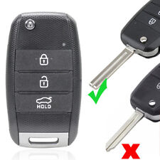 3 Button Remote Flip Key Fob Case For KIA Sportage CEED Sorento Rio Soul Optima