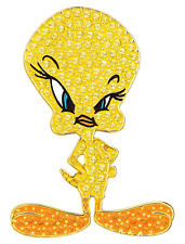 Genuine Swarovski Looney Tunes Tweety Tie Pin Yellow Gold-tone plated 5487641