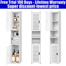 Tall Bathroom Cupboard White