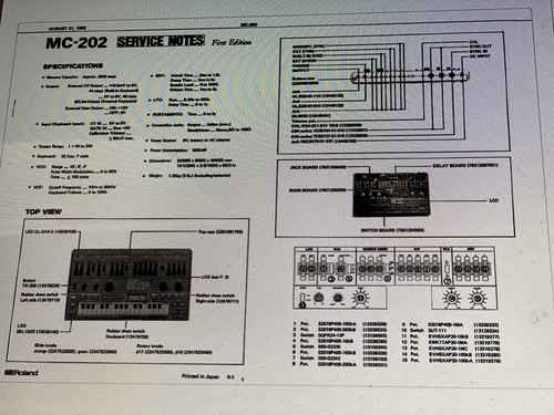 Roland 202 service manual - service,