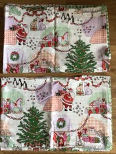 Dolls House Cath Kidston 2 Housewife Pillowcases New Christmas Santa Tree Winter