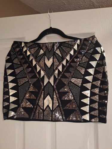 Express sequin aztec print - express,
