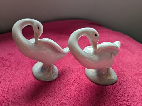 Ladro pair vintage geese - ladro, geese/swans
