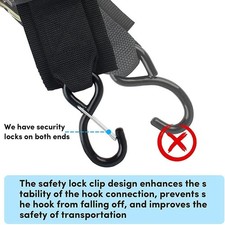 2-Pack Boat Trailer Transom Tie-Down Straps2in x 4Ft Adjustable Transom