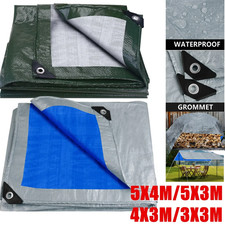 Large Waterproof Tent Tarp Rain Cover Sun Shelter Camping Beach Awning UK