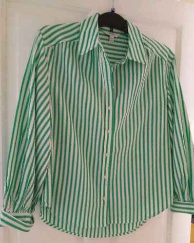 Seersucker cotton green - m&s, &