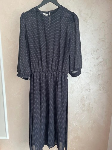 Berkertex black polka dot - black, midi