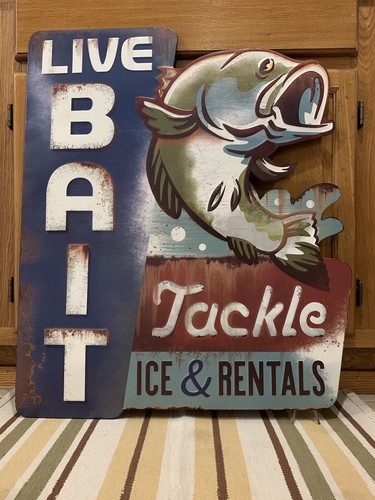 Bait tackle sign ice rentals - bait,