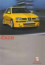 Seat Ibiza 2002 UK Market Sales Brochure Chill Sport Cupra 1.4 1.6 1.8T 1.9 TDi