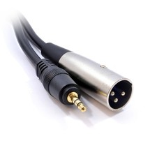 Laptop/PC 3.5 3.5mm Stereo Jack to XLR 3 Pin Plug (speaker/mixer) Cable Lead 2m