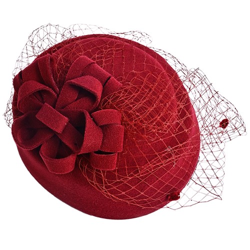Royal pillbox hat mesh veil - pillbox,