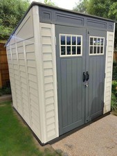 Plastic Garden Shed Pent- Windproof !! Balmoral 3 sizes!