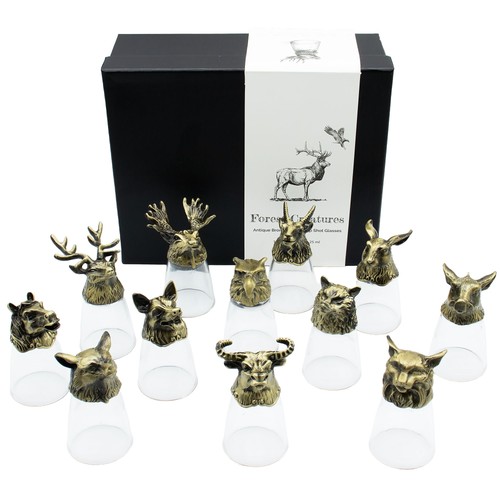 12pc forest animal shot - forest,