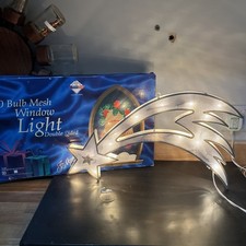 Vintage Tree Top Mesh Window Light Christmas Indoor 20 Bulbs Shooting Star