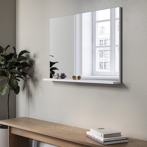 Rectangular white oak - white, mirror