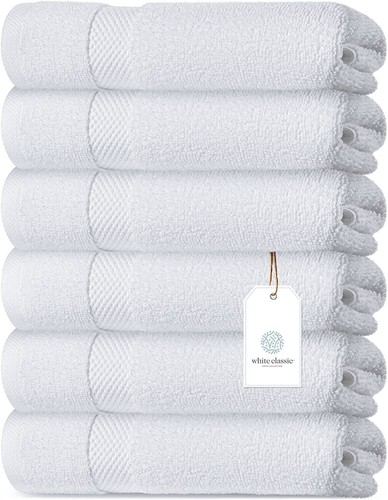 Luxury white hand towels - white,