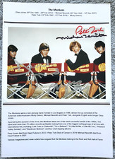 The Monkees Hand Signed 8 x 6 Photograph plus COA