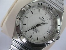 Gents Omega Constellation Perpetual Cal watch Steel Case Bracelet Silver Dial