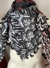 Scarf, Casual, Black, Red