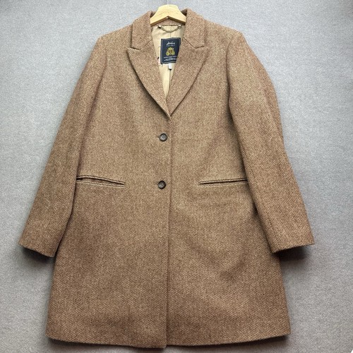 Joules tweed coat camel - tweed, 14