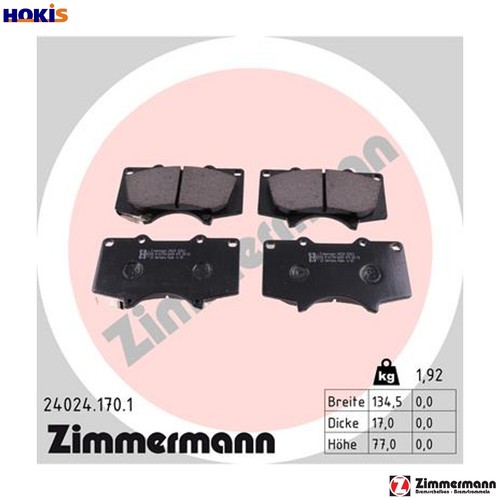 Brake pad set - pad, disc