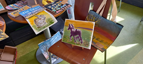 Acrylic horse painting - acrylic, on
