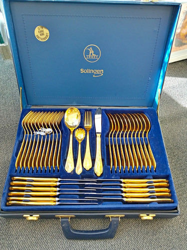 Solingen gold plated - gold, 70pc