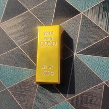 Gold Brick Prop Decor Electroplated 1pc 24k 500g Luxurious Gold Bar Replica