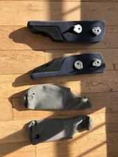 Vw t4 caravelle pair captain seat armrests blue velour + grey covers transporter