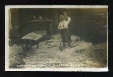  DEWSBURY Yorkshire  Men removing Hailstones at Box Bros Garage June 1912 RP