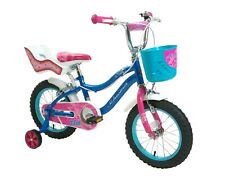 Schwinn 14" Wheel Girls Bike With Stabilisers Dolly Seat Basket Age 4+ Pink Blue