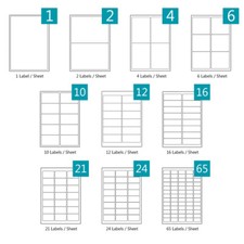 LABELS - SELF ADHESIVE STICKY A4 ADDRESS LABELS INKJET LASER COPIER PRINTER PEEL